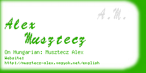 alex musztecz business card